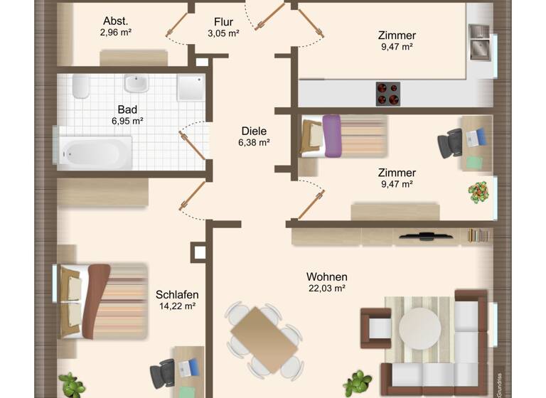 Wohnung zum Kauf 350.000 € 4 Zimmer 74,5 m²<br/>Wohnfläche 1.<br/>Geschoss ab sofort<br/>Verfügbarkeit Schwabmünchen Schwabmünchen 86830