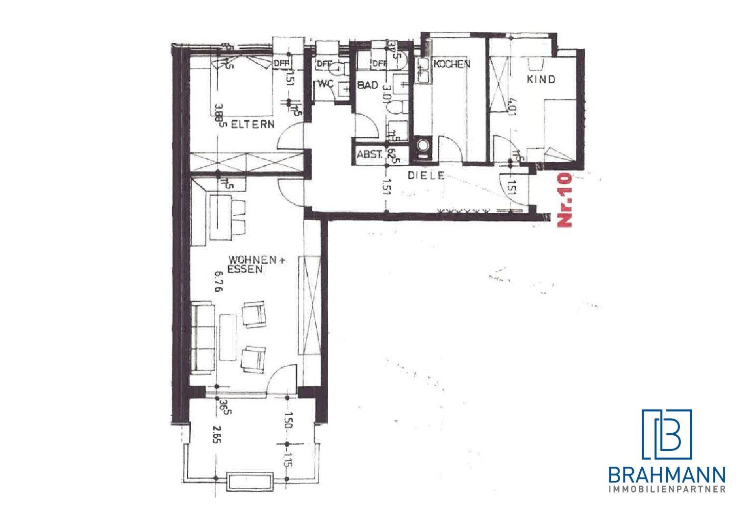 Wohnung zum Kauf 285.000 € 3 Zimmer 83,9 m²<br/>Wohnfläche 4.<br/>Geschoss Kloster 22 Bad Säckingen Bad-Säckingen 79713