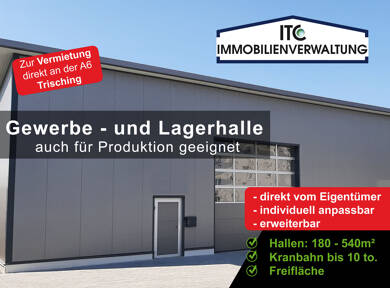 Halle/Industriefläche zur Miete provisionsfrei 540 m² Lagerfläche teilbar ab 360 m² Trisching Schmidgaden 92546
