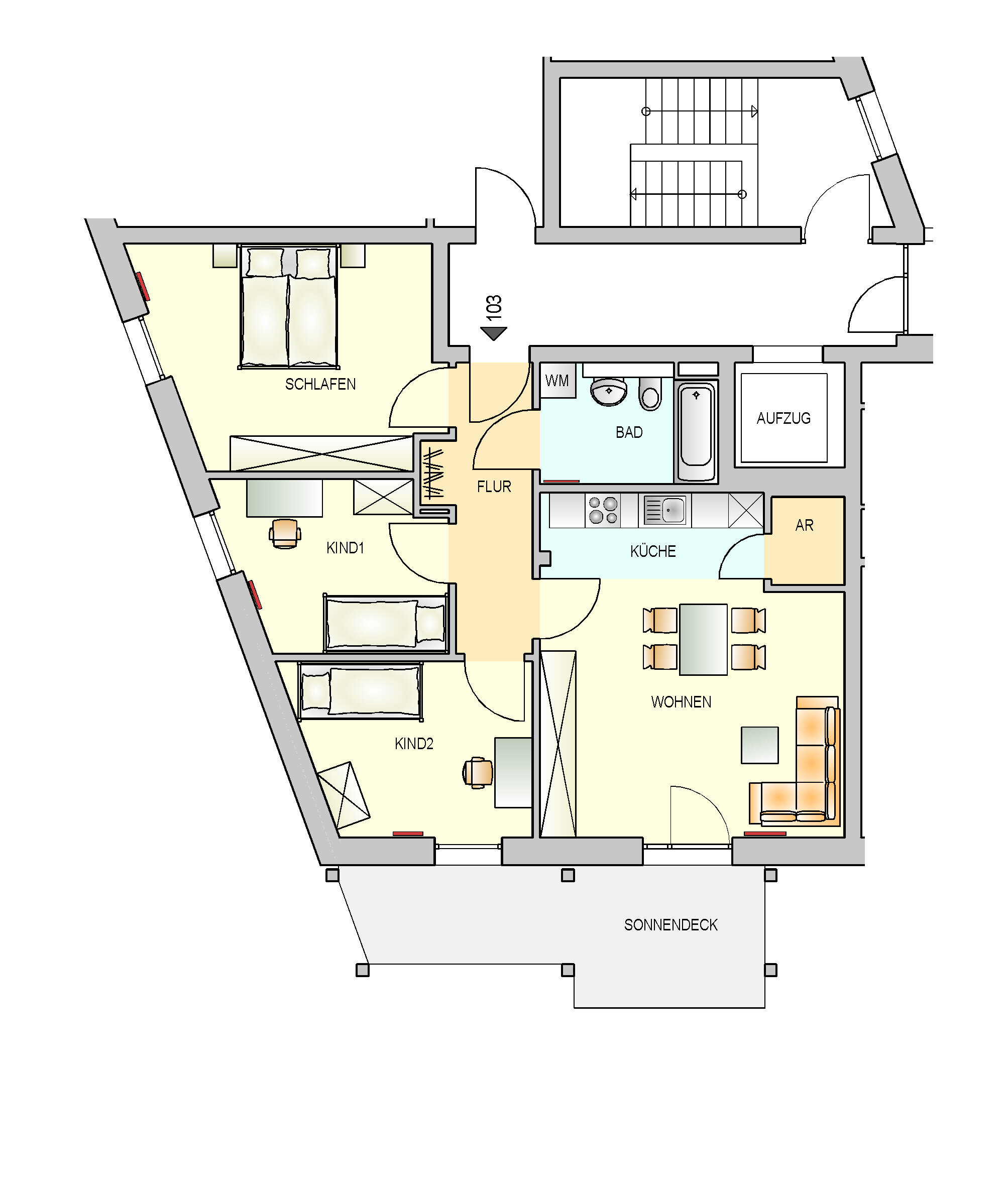 Wohnung zur Miete nur mit Wohnberechtigungsschein 645 € 4 Zimmer 86 m²<br/>Wohnfläche 3.<br/>Geschoss 01.03.2025<br/>Verfügbarkeit Rottendorfer Straße 106 Grombühl Würzburg 97074