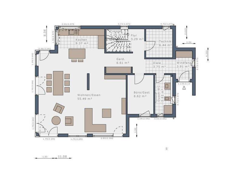 Einfamilienhaus zum Kauf provisionsfrei 680.000 € 5 Zimmer 145 m² 525 m² Grundstück Gensingen 55457