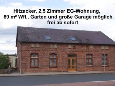 Wohnung zur Miete 500 € 2,5 Zimmer 69 m² EG frei ab sofort Hitzacker Hitzacker 29456