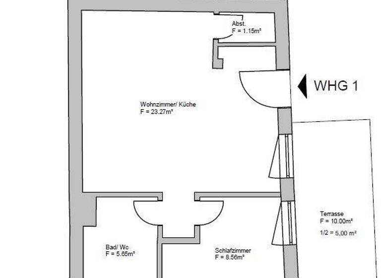 Studio zur Miete 649 € 2 Zimmer 44 m² EG Theresienstraße 13 Ingolstadt 85049