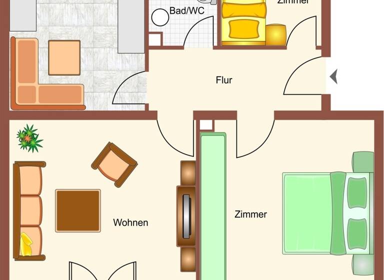 Wohnung zum Kauf 161.000 € 3 Zimmer 69 m²<br/>Wohnfläche 2.<br/>Geschoss Senden Senden 89250