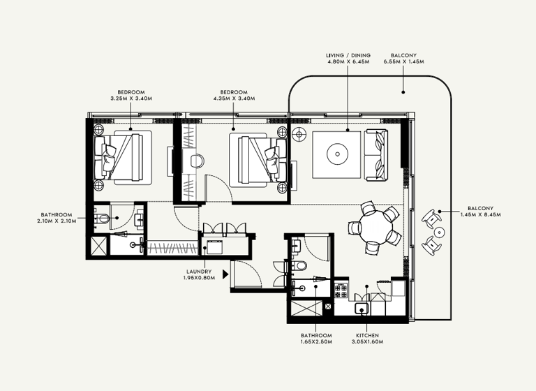 Wohnung zum Kauf - Erstbezug provisionsfrei 471.970 € 3 Zimmer 113,3 m² Dubai