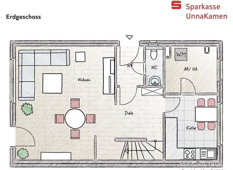 Doppelhaushälfte zum Kauf 349.000 € 3 Zimmer 120 m² 300 m² Grundstück Herringen Hamm 59077