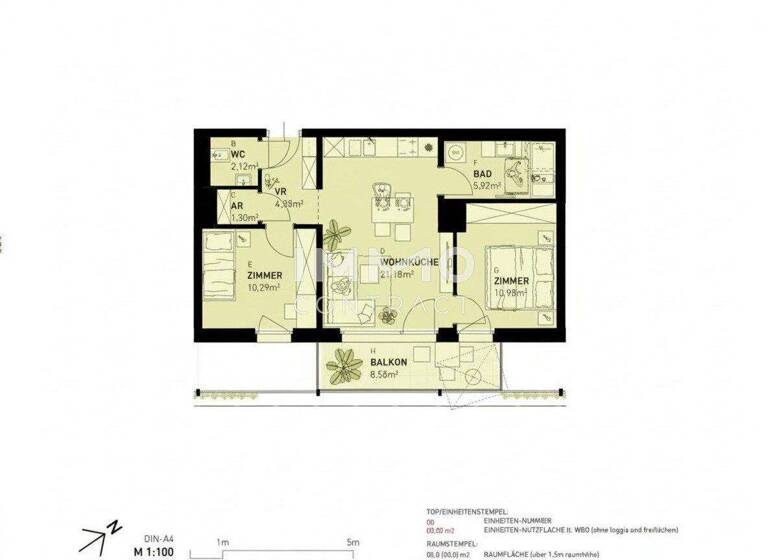 Wohnung zum Kauf - Erstbezug provisionsfrei 353.500 € 3 Zimmer 56,1 m² 2. Geschoss Gerasdorf bei Wien 2201