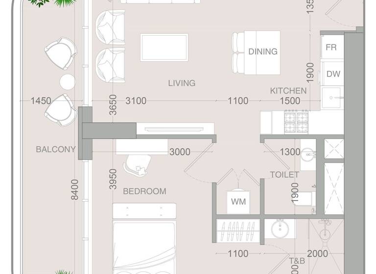 Wohnung zum Kauf provisionsfrei 278.778 € 2 Zimmer 68,3 m² Dubai 00000