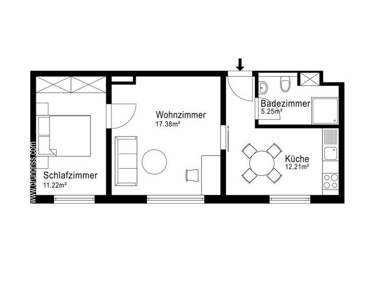 Wohnung zur Miete 2.250 € 2 Zimmer 46 m² Geschoss 5/6 frei ab 01.06.2026 Kaiser-Wilhelm-Straße 115 Neustadt Hamburg 20355