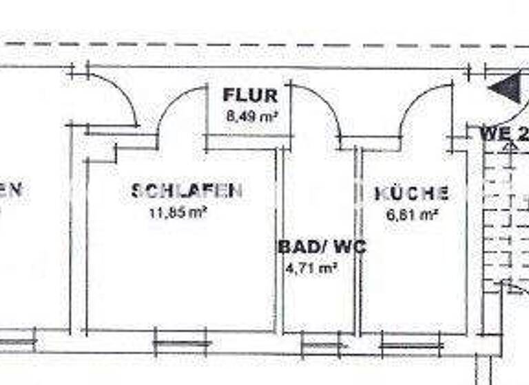Wohnung zur Miete 380 € 2 Zimmer 50,6 m² frei ab 01.06.2026 Naumburg 06618