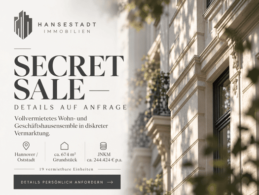 Gewerbeobjekt zum Kauf als Kapitalanlage geeignet 1.630 m² 674 m² Grundstück Mitte Hannover 30175