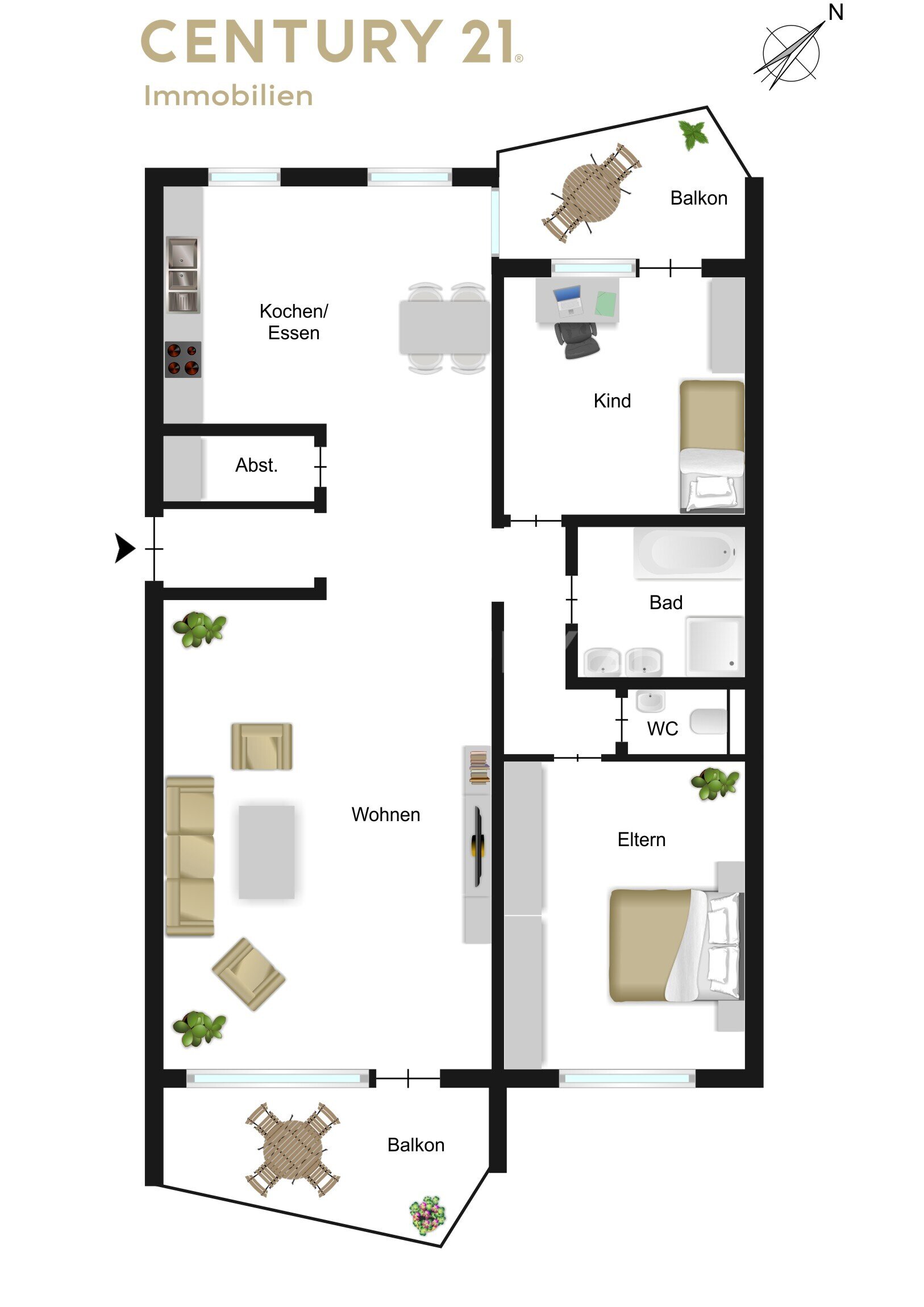 Wohnung zum Kauf 339.000 € 3,5 Zimmer 101,9 m²<br/>Wohnfläche 3.<br/>Geschoss Mühlstrasse 25 Obereisesheim Neckarsulm 74172