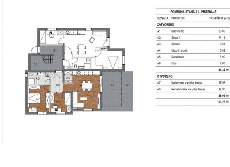 Wohnung zum Kauf 264.670 € 3 Zimmer 75 m² Vidici, Sibenik Sibenik