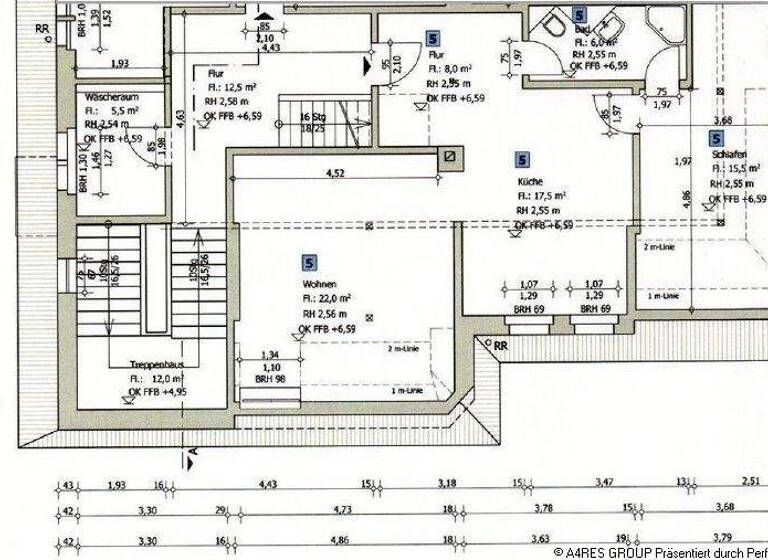 Wohnung zur Miete 600 € 2 Zimmer 80 m² 3. Geschoss frei ab sofort Löhrstraße 17 Bautzen 02625