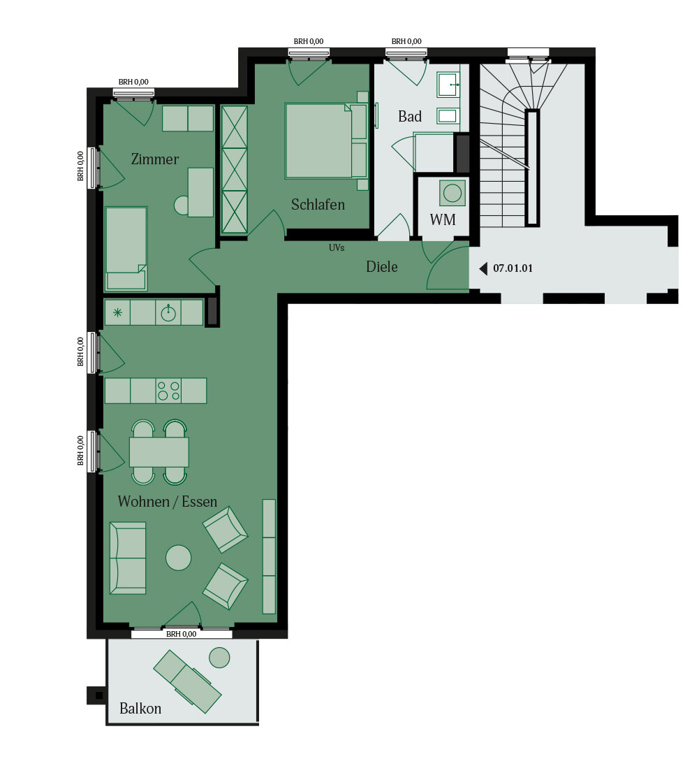 Wohnung zur Miete 1.285 € 3 Zimmer 76,6 m²<br/>Wohnfläche 01.04.2025<br/>Verfügbarkeit Dietrich-Bonhoeffer-Str. 12 Lämmerspiel Mühlheim 63165