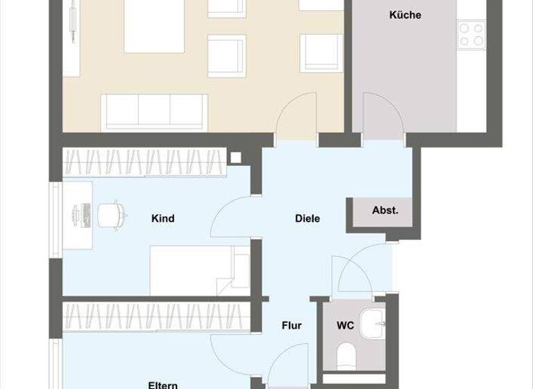 Wohnung zum Kauf 229.000 € 3 Zimmer 90 m² 4. Geschoss Neviges Velbert 42553