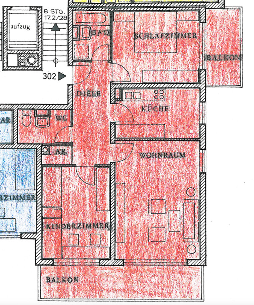 Wohnung zum Kauf 229.000 € 3 Zimmer 80 m²<br/>Wohnfläche 3.<br/>Geschoss Heining Passau 94036