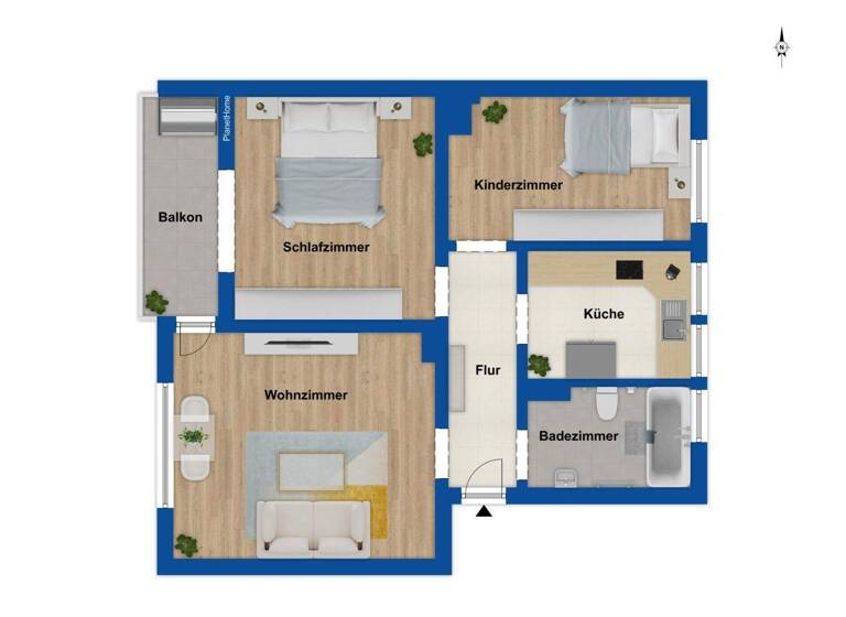 Wohnung zum Kauf provisionsfrei 102.100 € 3 Zimmer 65 m² Styrum Mülheim a. d. Ruhr 45476