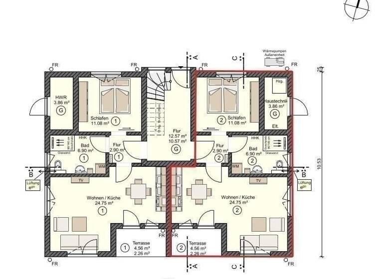 Terrassenwohnung zum Kauf provisionsfrei 379.911 € 2 Zimmer 47,9 m²<br/>Wohnfläche EG<br/>Geschoss Zingst Zingst 18374