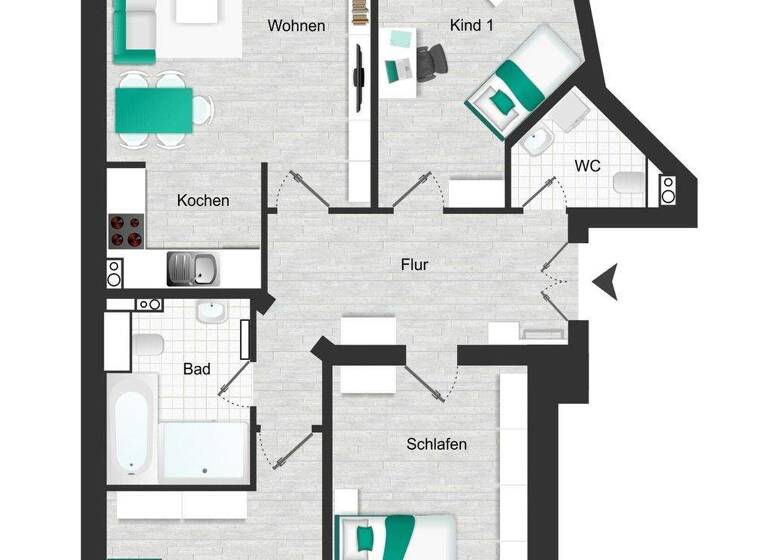 Wohnung zum Kauf 208.000 € 4 Zimmer 77,6 m² EG Reudnitz-Thonberg Leipzig 04317