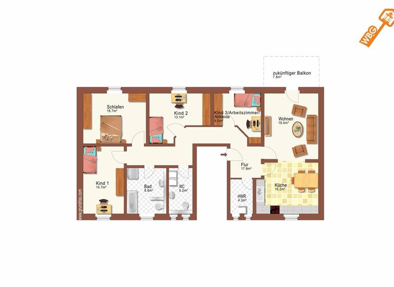 Wohnung zur Miete 930 € 5 Zimmer 124,6 m² 1. Geschoss frei ab 01.05.2026 Löbau 02708