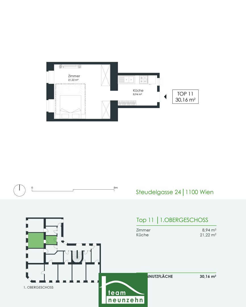 Wohnung zum Kauf 90.481 € 1 Zimmer 30,7 m²<br/>Wohnfläche 1.<br/>Geschoss Steudelgasse 24 Wien 1100