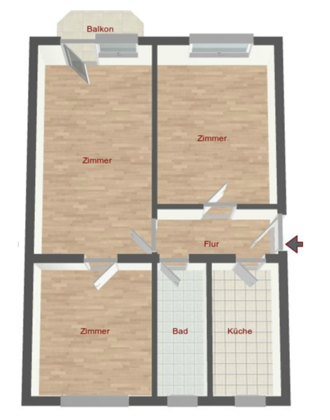 Wohnung zur Miete 329 € 3 Zimmer 66,3 m²<br/>Wohnfläche EG<br/>Geschoss Hermann-Löns-Weg 14 Schierke Schierke 38879