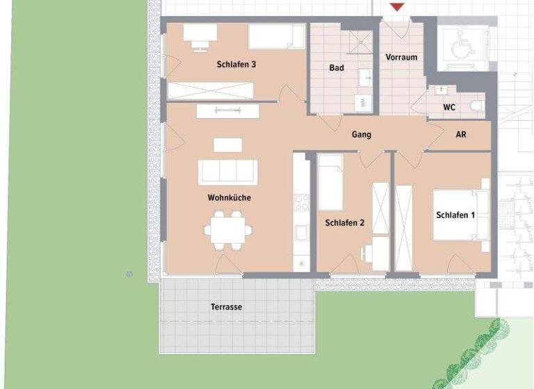 Wohnung zum Kauf - Erstbezug 443.800 € 4 Zimmer 90 m² EG Wetzelsdorf Graz 8053