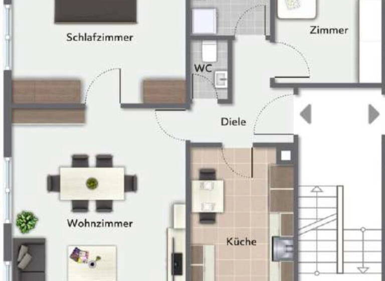 Wohnung zur Miete 625 € 3 Zimmer 60 m² 1. Geschoss Brunnenweg 3 Loßburg 72290