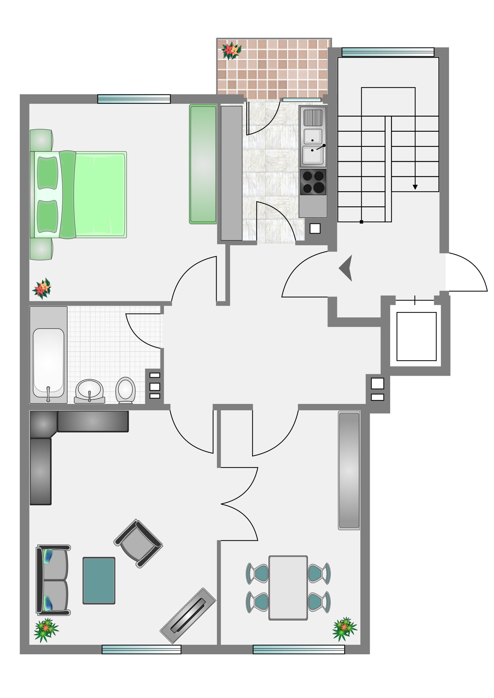 Wohnung zum Kauf 319.000 € 3 Zimmer 70,4 m²<br/>Wohnfläche 3.<br/>Geschoss Feuersee Stuttgart 70176