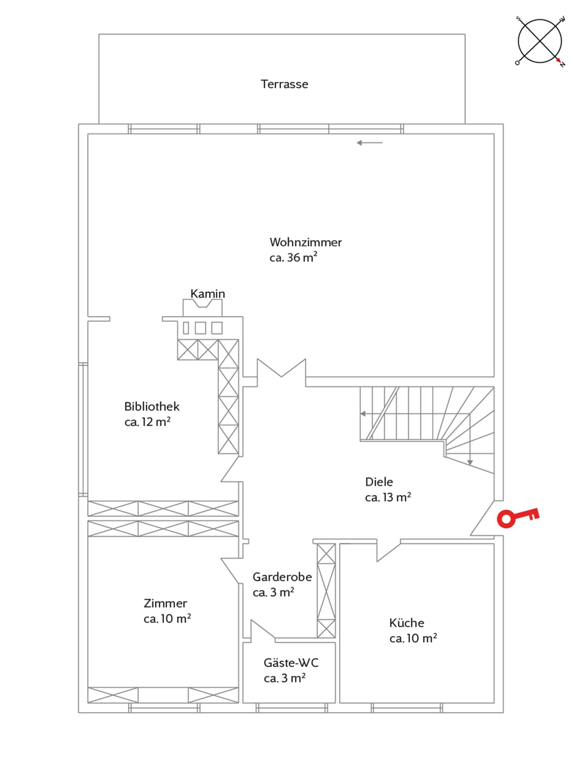 Einfamilienhaus zur Miete 2.600 € 5 Zimmer 166 m²<br/>Wohnfläche 556 m²<br/>Grundstück Ohlsdorf Hamburg 22391