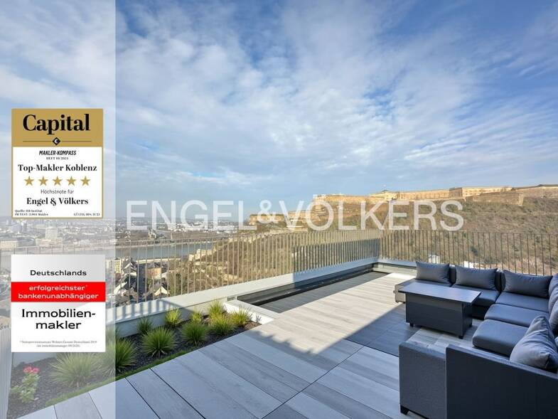 Wohnung zum Kauf - Neubau provisionsfrei 2.100.000 € 4 Zimmer 270 m² Dachgeschoss frei ab sofort Ehrenbreitstein Koblenz 56077