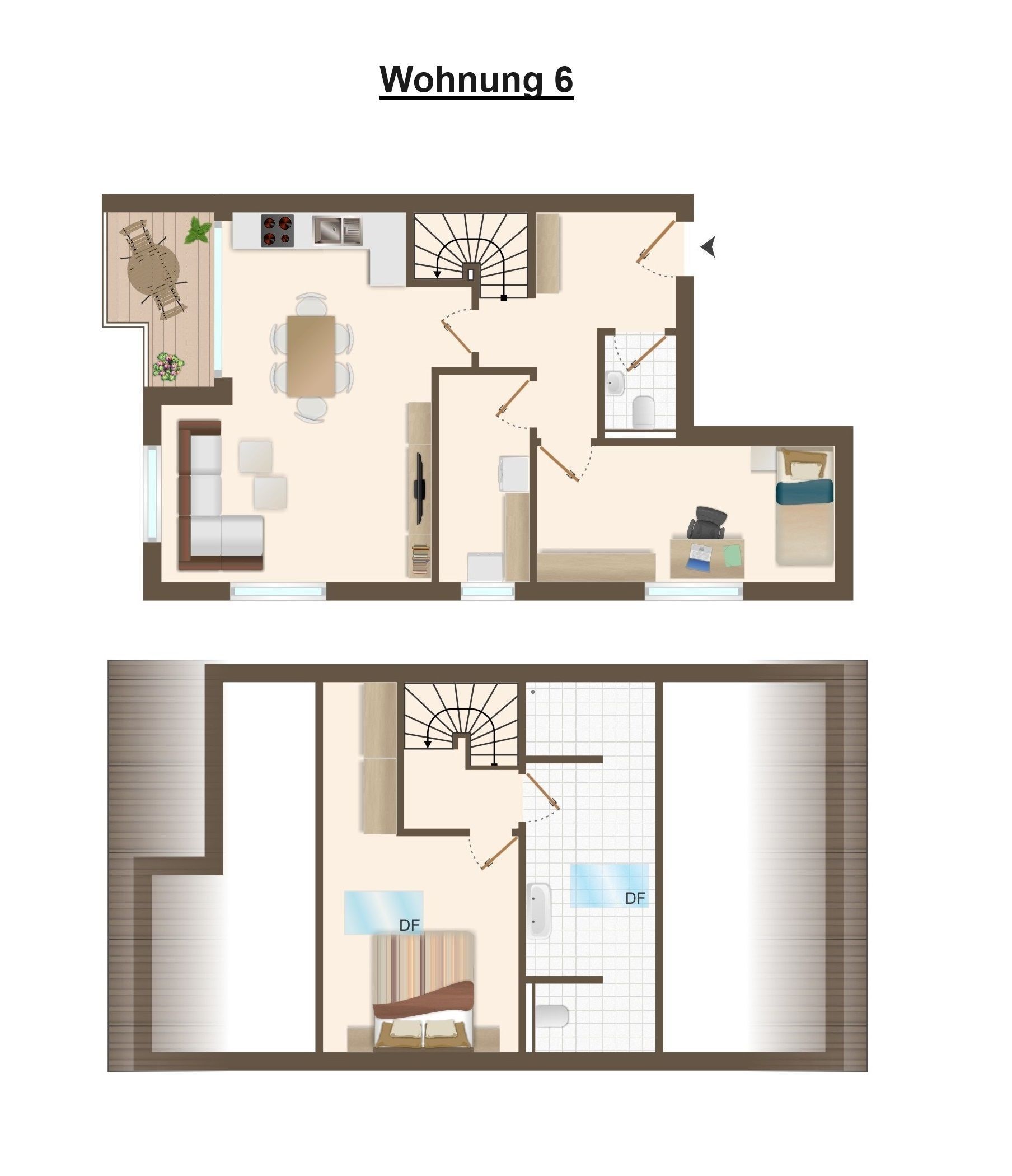 Maisonette zur Miete 995 € 3 Zimmer 73 m²<br/>Wohnfläche 2.<br/>Geschoss 01.02.2025<br/>Verfügbarkeit Lohne Lohne 49393