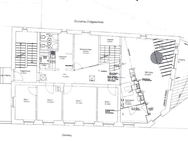 Bürogebäude zur Miete 1.500 € 6 Zimmer 150 m²<br/>Bürofläche von 9 m² bis 40 m²<br/>Teilbarkeit Sinzelstraße 2 Bahnhof - Moosbürg Weiden in der Oberpfalz 92637