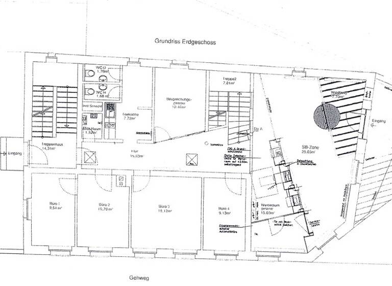 Bürogebäude zur Miete 1.500 € 6 Zimmer 150 m² Bürofläche teilbar von 9 m² bis 40 m² Sinzelstraße 2 Moosbürg Weiden in der Oberpfalz 92637