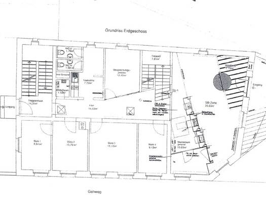Bürogebäude zur Miete 1.500 € 6 Zimmer 150 m² Bürofläche teilbar von 9 m² bis 40 m² Sintzelstraße 2 Rehbühl Weiden in der Oberpfalz 92637
