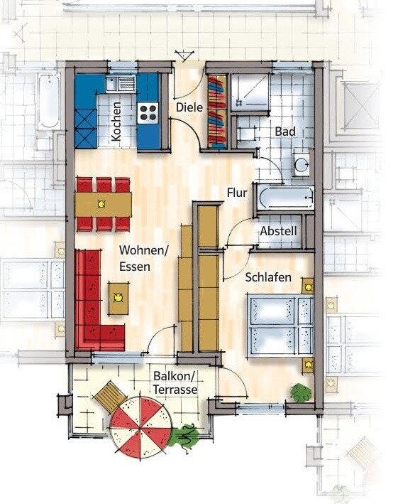 Terrassenwohnung zur Miete 700 € 2 Zimmer 71 m²<br/>Wohnfläche 1.<br/>Geschoss ab sofort<br/>Verfügbarkeit Finkenstraße 1 Windsbach Windsbach 91575