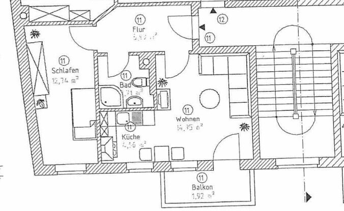 Wohnung zur Miete 495 € 2 Zimmer 45 m²<br/>Wohnfläche 3.<br/>Geschoss Sommerfelder Straße 27 Stötteritz Leipzig 04299