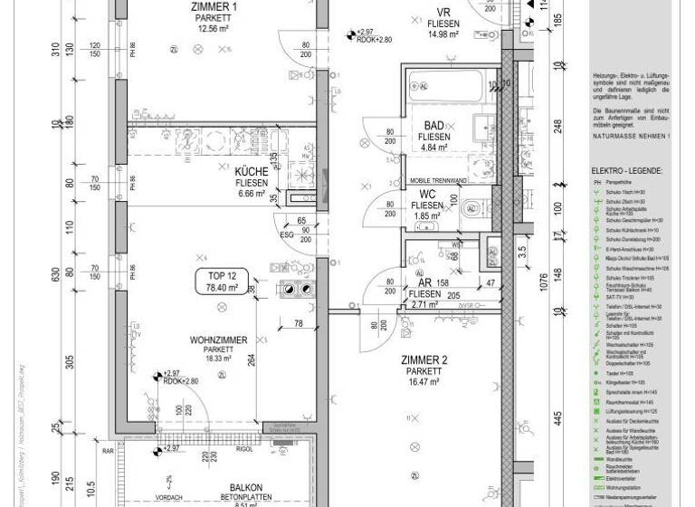 Wohnung zur Miete 841 € 3 Zimmer 78,4 m²<br/>Wohnfläche Holzhausen Ardagger 3321