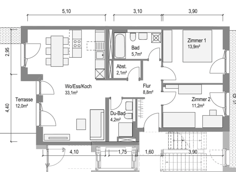Wohnung zur Miete 1.188 € 3 Zimmer 85 m²<br/>Wohnfläche EG<br/>Geschoss 15.05.2025<br/>Verfügbarkeit Johannes-Hoffmann-Straße 5 Bamberg Bamberg 96052