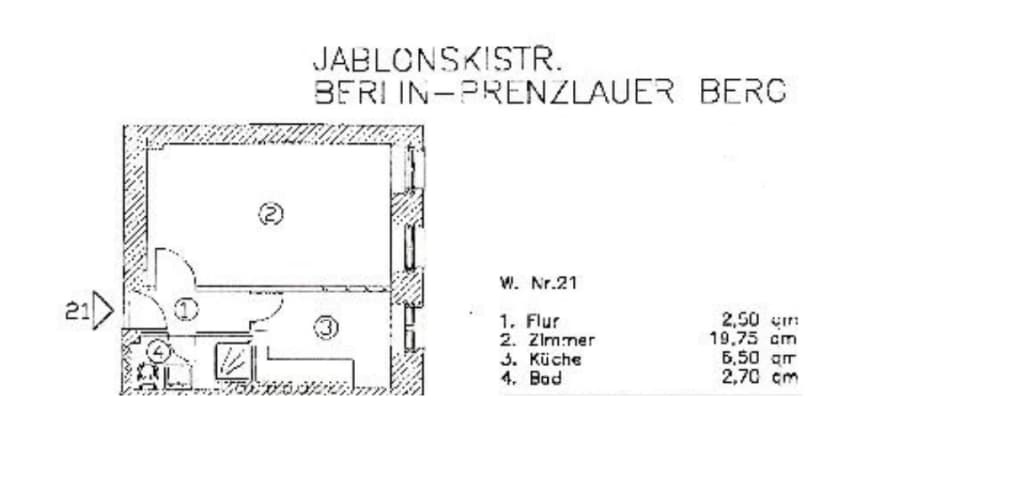 Wohnung zur Miete Wohnen auf Zeit 1.399 € 1 Zimmer 31 m²<br/>Wohnfläche 21.01.2025<br/>Verfügbarkeit Jablonskistraße Prenzlauer Berg Berlin 10405