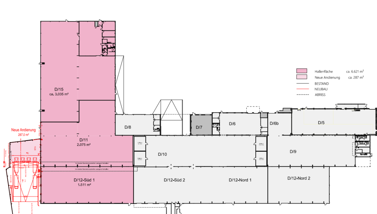 Lagerhalle zur Miete 6,10 € 3.107 m²<br/>Lagerfläche ab 3.107 m²<br/>Teilbarkeit Schalke - Nord Gelsenkirchen 45881