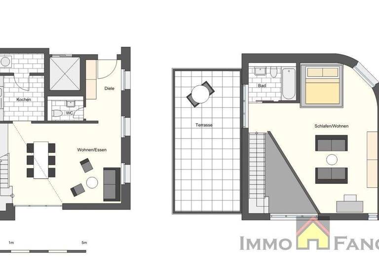 Maisonette zur Miete 1.800 € 2 Zimmer 101,2 m² 4. Geschoss Bilk Düsseldorf 40223