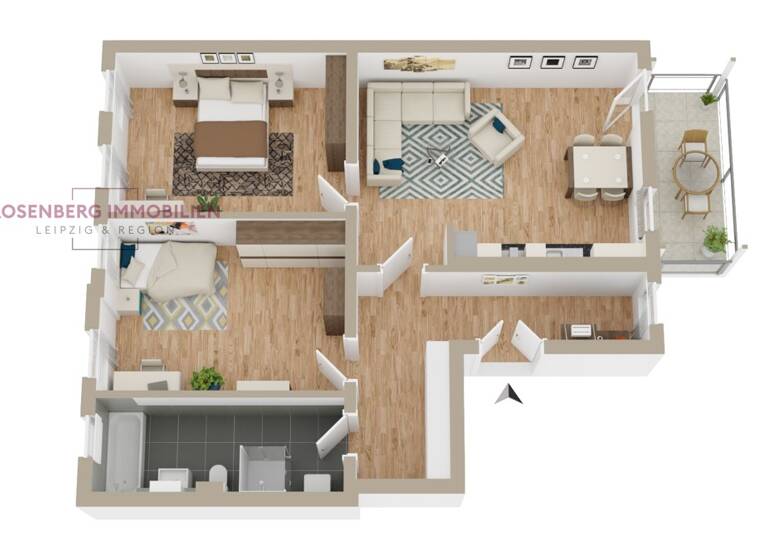 Wohnung zum Kauf 229.900 € 3 Zimmer 88 m²<br/>Wohnfläche 2.<br/>Geschoss Slevogtstr. 20 WE07 Möckern Leipzig / Möckern 04159