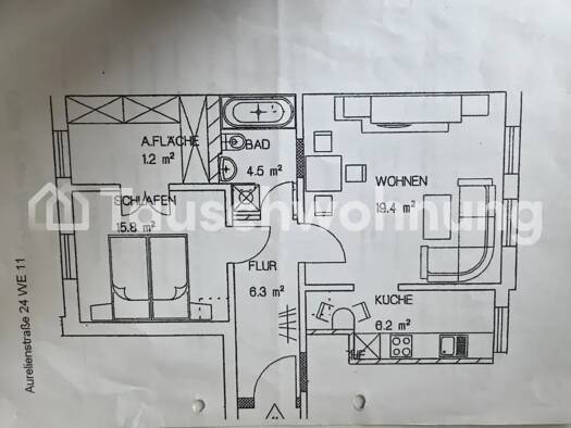 Wohnung zur Miete Tauschwohnung 378 € 2,5 Zimmer 53 m² Altlindenau Leipzig 04177