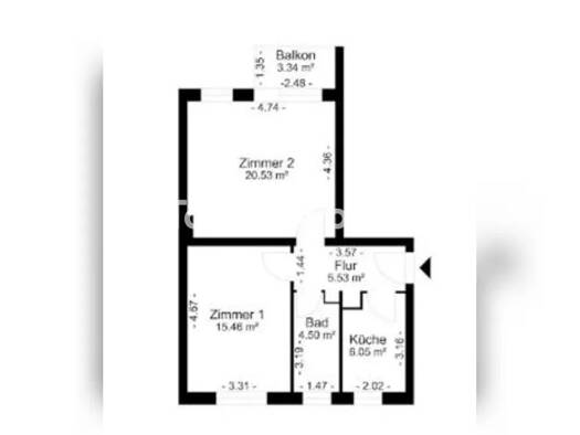 Wohnung zur Miete nur mit Wohnberechtigungsschein Tauschwohnung 344 € 2 Zimmer 53 m² 1. Geschoss Mariendorf Tempelhof-Schöneberg 10823