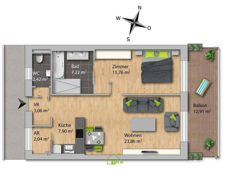 Wohnung zum Kauf 369.000 € 2 Zimmer 61,5 m² Krems an der Donau 3500