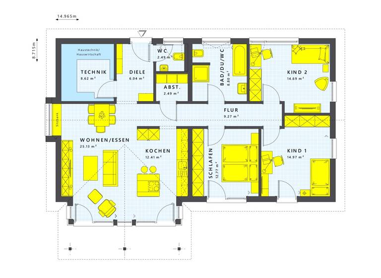 Bungalow zum Kauf provisionsfrei 263.922 € 4 Zimmer 110 m² 662 m² Grundstück Belgern 04874