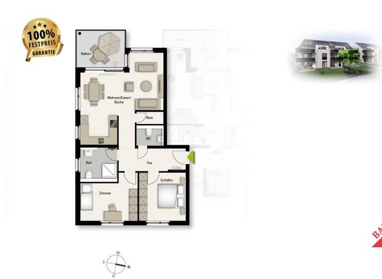 Wohnung zum Kauf - Neubau provisionsfrei 675.000 € 3 Zimmer 86 m² Böblingen 71032