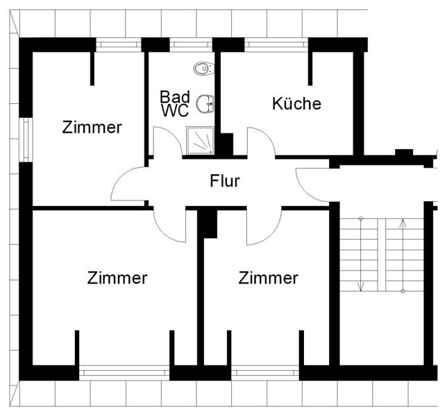 Wohnung zur Miete 654 € 3 Zimmer 62,4 m²<br/>Wohnfläche 29.12.2024<br/>Verfügbarkeit Schilgenstr. 17 Kalkhügel 153 Osnabrück 49080